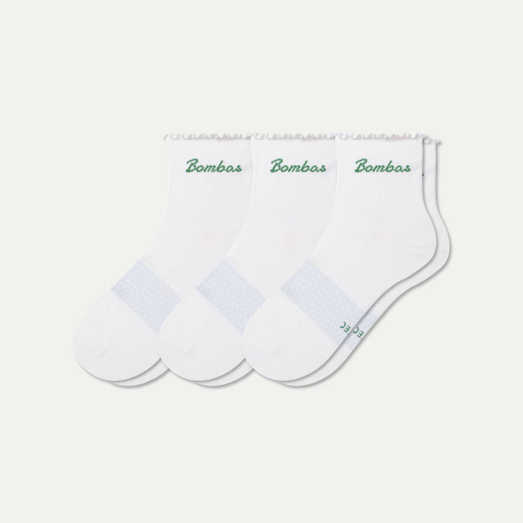 Women’s UltraLite Ruffle Sport Quarter Sock 3-Pack